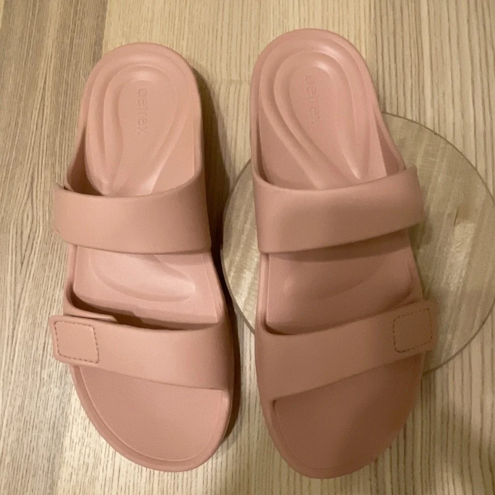 Aetrex Kaia Sandals Womens Size 11 Rose Pink Adjustable Straps Comfort Slip On
